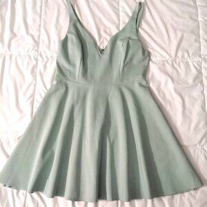 Kimchi Blue Sweetheart Neckline Dress, Seafoam Green, L